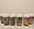 Jurassic Park 1992 Mcdonald s Dinosaur Collector Cups Lot Of Six 2 Duplicates
