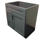30   Grey Shaker Single Bathroom Vanity Base Cabinet 30  W X 21  D X 34 5 h