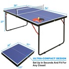 Folding Portable Table Tennis Table Set  Indoor Outdoor Ping Pong Table