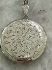 Antique Sterling Silver Locket And Necklace