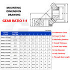 Mod 0 5 0 8 1 1 5 Bevel Gear Set Brass 1 1 Pairing 15 20 25 30 Tooth Miter Gear