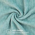 Chenille Aqua Haze Throw Pillow Covers 18x18 Inch Set Of 2  Decorative Soft