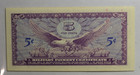 Military Payment Certificate  mpc   5 Cents Series 641 Nice Condition Note 