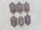 Set Of 6 Antique 1890 s Victorian Eastlake Shutter Latch Keepers Only Cast Iron