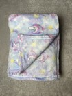 Rn 103658 Kids Baby Blanket Unicorn Horse Head Shooting Stars Fleece Lovey 41x47