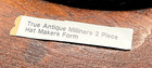 1929 Antique 2 Pc Solid Wood Millinery Hat Stretcher Mold Block Form Chicago