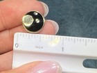 14k Gold Onyx Full Moon Lunar Eclipse Circle Pendant  1 2 