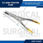 T c Wire Twister Plier 7  Surgical Orthopedic Instruments Stainless German Grade