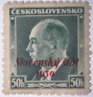 Travelstamps  1939 Slovakia   Czech Stamps Mi  8 Mint Never Hinged  Overprint