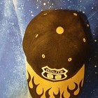 Route 66 Black And Tan Flame Design Hat 100  Acrylic Flame Pattern Made In China