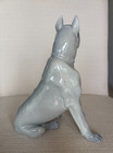 Antique Gebruder Heubach Great Dane Dog Porcelain Figurine Germany Large 8 5   