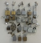 Lot Of  21  Vintage Padlocks W  Keys - All Tested Working
