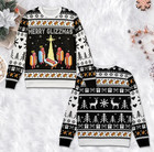Merry Glizzmas Ugly Christmas Sweater  Hot Dog Christmas  Merry Christmas S-5xl