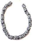 Amazing Ghana Short Strand Black And White Zen African Glass Trade Beads