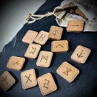 Elder Futhark Cherrywood Runes In Drawstring Bag