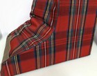Red Tartan Plaid Canvas Boot Bag Vintage