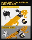 Universal Car Steering Wheel Lock With 2 Keys Twin Hook Anti Theft Heavy Duty
