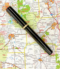 Vintage Waterman No  5 Canada Fountain Pen  W  14k Red Keyhole Nib   restored 