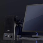 Cyber Acoustics Usb Powered 2 0 Desktop Speaker System With 3 5mm Audio For Lapt