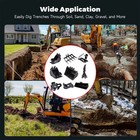 Attachments Mini Excavator   Ripper  Rake bucket  Thumb coupler Universal Brands