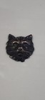 Antique High Relief Cat Detailed Silver brass Charm
