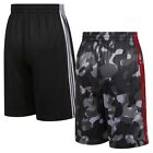 Boy s Adidas 2 Pack Active Shorts Size Large 14 - 16 Black Gray Red Camo