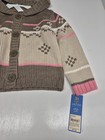 Carter   s Girl Hooded Sweater Size 2t Brown Pink Beige Puff Ball