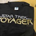 Vintage Star Trek Voyager T Shirt Tee Tour Champ Black Sz Large Free Gifts     