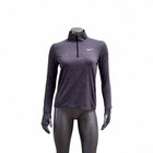 Nike Womens Half Zip Running Top Thumbhole Heathered Purple Grey Athletic Small