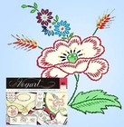 1950s Vintage Vogart Embroidery Transfer 664 Uncut Poppy Motifs So Many Poppies