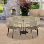 Round Tablecloth Polyester Taffeta Table Cover Indoor outdoor   Chair Set Cover
