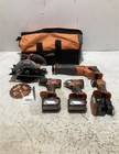 Ridgid 18v 5-tool Combo Kit R9652 Drill Saw Impact Batteries Charger