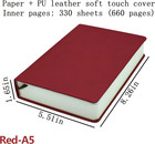 Thick Sketchbook 660 Pages Notebook Soft Faux Leather Cover Journal 80gsm Paper 
