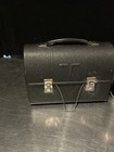 Vintage V Victory Metal Dome Top Lunch Box Work Pail Black With Black Thermos