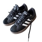 Adidas Core Black Vl Court 3 0 Trainers Shoes Lace Up Sneakers Youth Boys Size 6