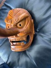 Antique Japanese Noh Mask - Hand Carved Tengu Demon