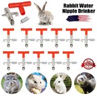 20   Rabbit Water Nipple Drinker Feeders Automatic Waterer Fountain For Ferrets