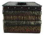 Country Rustic Western Blue Cross W  Concho Rectangular Tissue Box Holder Case