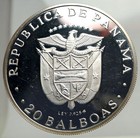 1974 Panama Huge 6 2cm Proof Silver 3 8oz 20 Balboas Coin W Simon Bolivar I93354