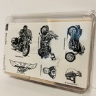Stampin Up  Born To Ride Motorcycle Biker Rubber Stamp 6pc Set Retired 2003