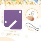 50 Pcs Key Tags  Plastic Slotted Key Tags With Metal Snap Hooks  Purple