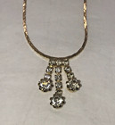 Necklace Swarovski Crystal  Bridal Bridesmaid 5 Styles  14kt Gold-plated Dangle