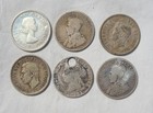Canadian Silver Quarters Lot Of 6 Coins 80  Bullion Circulated See Photos