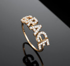 Custom Name Ring Zirconia Stainless Steel Jewelry Personalized Letter Bridesmaid