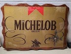 Michelob Beer Clock With Original Box - Vintage Wooden - Works Great 