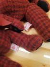 Russ Berrie Nelly Plush Red And Black Plaid Teddy Bear 10     7  Sitting  i 