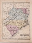 1860 Map North Carolina   South Carolina   Virginia   Maryland - Original
