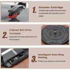 Vinyl Record Player With Dual Portable  3-speed Belt-drive Turntable With Bt 5 0