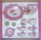 Strawberry Shortcake 12 Piece Porcelain Tea Set In Box In Very Good Condition