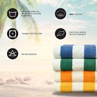 1 Cabana Striped Beach Towel 30x60  100  Cotton Thick Plush Many Colors Avalable